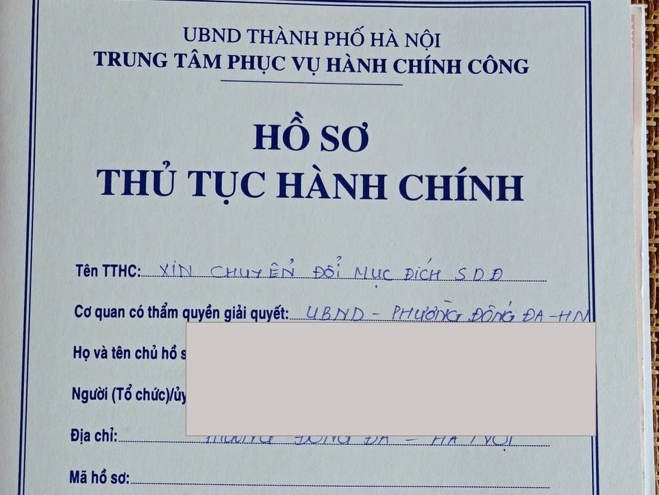 Hồ sơ chuyển mục đích sử dụng đất — Thủ tục xin chuyển đổi mục đích sử dụng đất tại UBND phường Đống Đa.